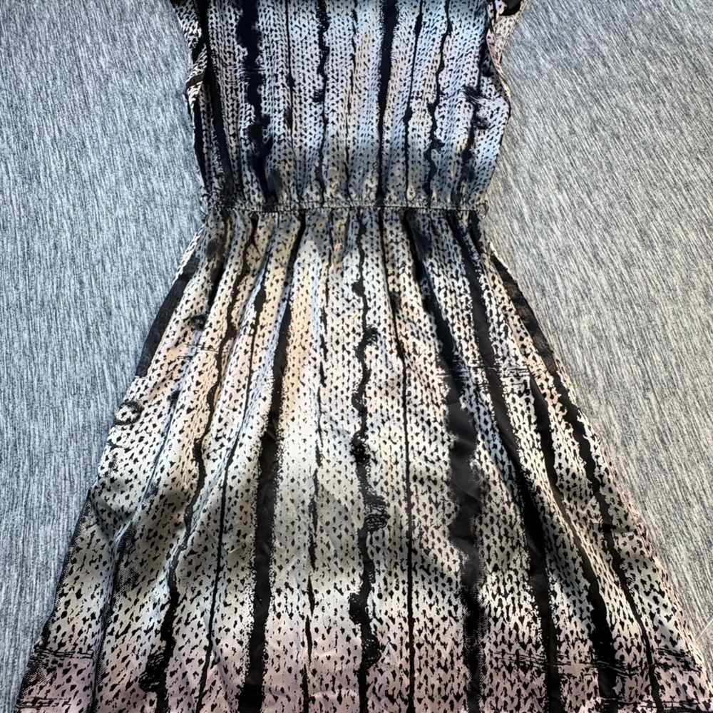 Elegant Snake Print Patterned Dress with Pockets